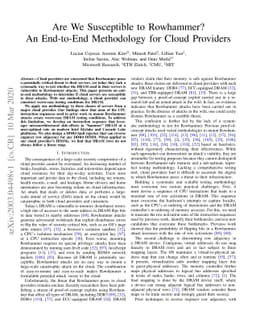 Are We Susceptible to Rowhammer? An End-to-End Methodology for Cloud
  Providers