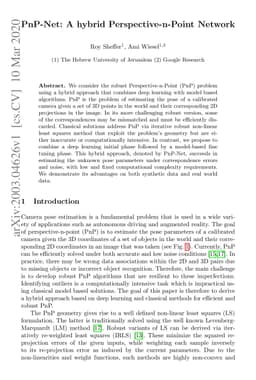 PnP-Net: A hybrid Perspective-n-Point Network