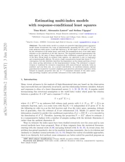 Estimating multi-index models with response-conditional least squares