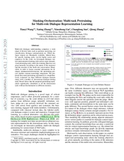 Masking Orchestration: Multi-task Pretraining for Multi-role Dialogue
  Representation Learning
