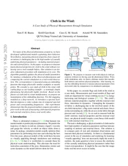 Cloth in the Wind: A Case Study of Physical Measurement through
  Simulation
