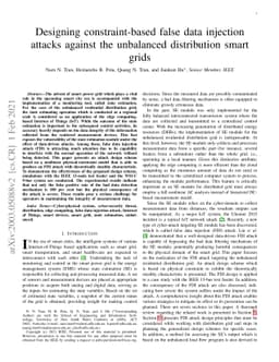 Designing constraint-based false data injection attacks against the
  unbalanced distribution smart grids
