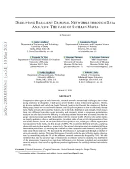 Disrupting Resilient Criminal Networks through Data Analysis: The case
  of Sicilian Mafia