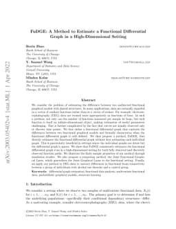 FuDGE: A Method to Estimate a Functional Differential Graph in a
  High-Dimensional Setting