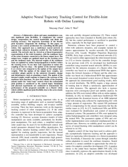 Adaptive Neural Trajectory Tracking Control for Flexible-Joint Robots
  with Online Learning