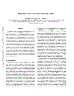 Frequency-Tuned Universal Adversarial Attacks