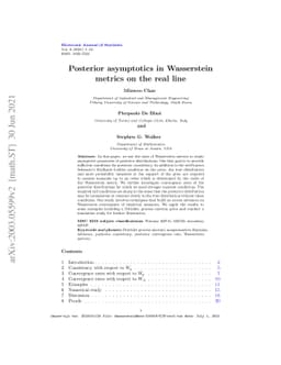 Posterior asymptotics in Wasserstein metrics on the real line