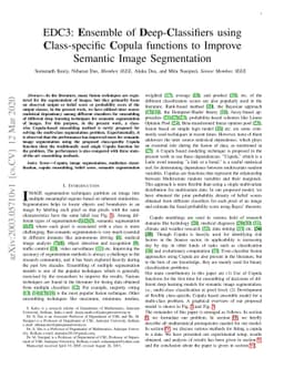 EDC3: Ensemble of Deep-Classifiers using Class-specific Copula functions
  to Improve Semantic Image Segmentation