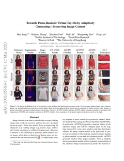 Towards Photo-Realistic Virtual Try-On by Adaptively
  Generating$\leftrightarrow$Preserving Image Content