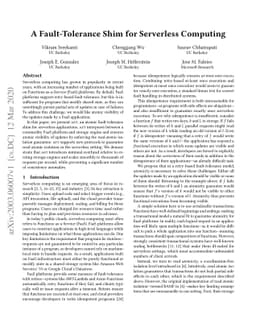 A Fault-Tolerance Shim for Serverless Computing