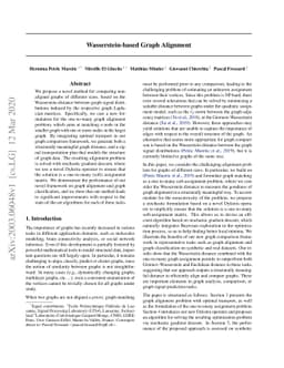 Wasserstein-based Graph Alignment