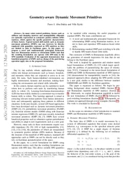 Geometry-aware Dynamic Movement Primitives