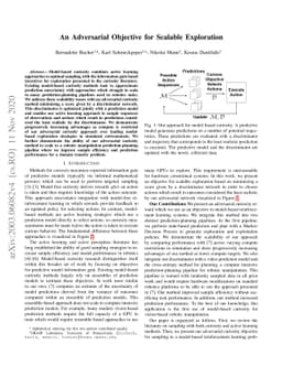 An Adversarial Objective for Scalable Exploration