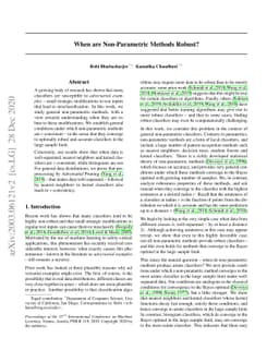 When are Non-Parametric Methods Robust?