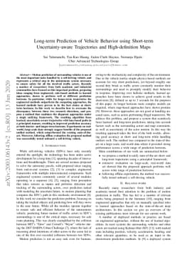 Long-term Prediction of Vehicle Behavior using Short-term
  Uncertainty-aware Trajectories and High-definition Maps