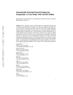 Semantically-Enriched Search Engine for Geoportals: A Case Study with
  ArcGIS Online