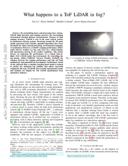 What happens to a ToF LiDAR in fog?