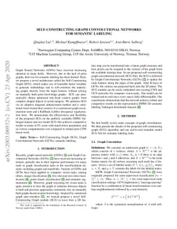 Self-Constructing Graph Convolutional Networks for Semantic Labeling