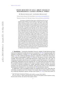 Online detection of local abrupt changes in high-dimensional Gaussian
  graphical models