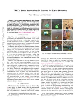 TACO: Trash Annotations in Context for Litter Detection
