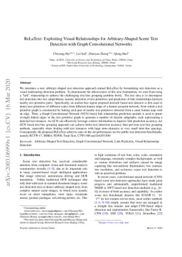 ReLaText: Exploiting Visual Relationships for Arbitrary-Shaped Scene
  Text Detection with Graph Convolutional Networks