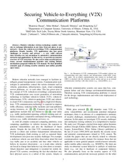 Securing Vehicle-to-Everything (V2X) Communication Platforms