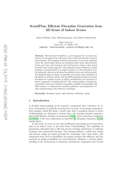 Scan2Plan: Efficient Floorplan Generation from 3D Scans of Indoor Scenes