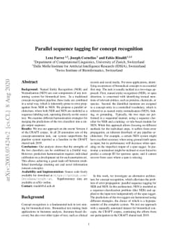 Parallel sequence tagging for concept recognition