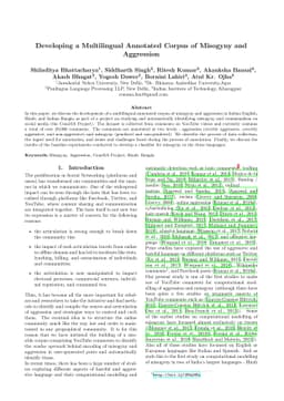 Developing a Multilingual Annotated Corpus of Misogyny and Aggression