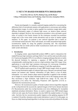 u-net CNN based fourier ptychography