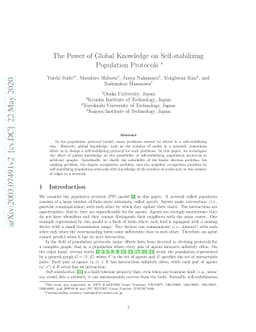 The Power of Global Knowledge on Self-stabilizing Population Protocols