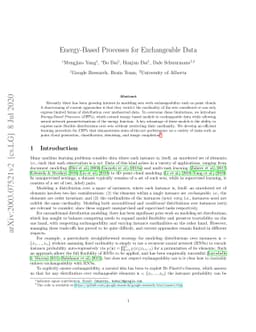 Energy-Based Processes for Exchangeable Data