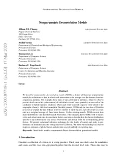 Nonparametric Deconvolution Models