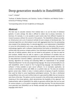 Deep generative models in DataSHIELD