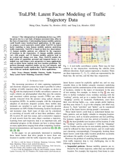 TraLFM: Latent Factor Modeling of Traffic Trajectory Data