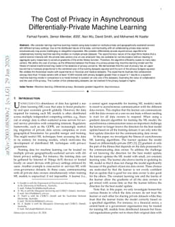The Cost of Privacy in Asynchronous Differentially-Private Machine
  Learning