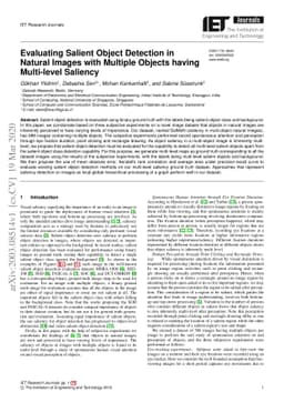 Evaluating Salient Object Detection in Natural Images with Multiple
  Objects having Multi-level Saliency