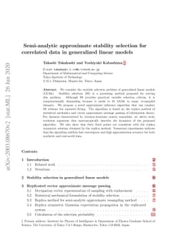 Semi-analytic approximate stability selection for correlated data in
  generalized linear models
