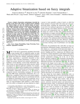 Adaptive binarization based on fuzzy integrals