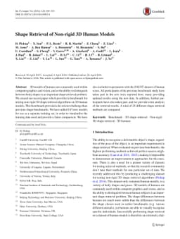 Shape retrieval of non-rigid 3d human models