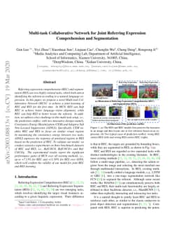 Multi-task Collaborative Network for Joint Referring Expression
  Comprehension and Segmentation