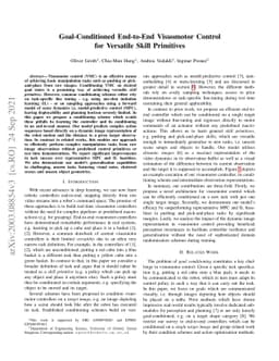 Goal-Conditioned End-to-End Visuomotor Control for Versatile Skill
  Primitives
