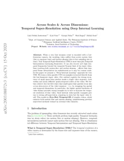 Across Scales & Across Dimensions: Temporal Super-Resolution using Deep
  Internal Learning