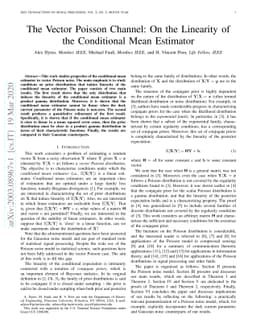 The Vector Poisson Channel: On the Linearity of the Conditional Mean
  Estimator
