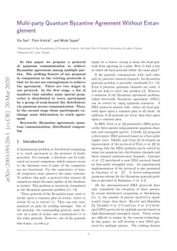 Multi-party Quantum Byzantine Agreement Without Entanglement
