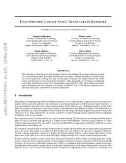 Unsupervised Latent Space Translation Network