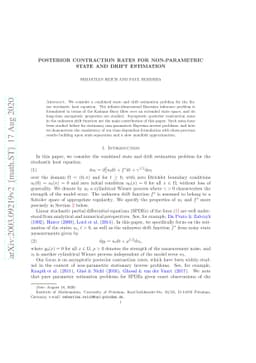 Posterior contraction rates for non-parametric state and drift
  estimation