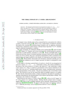The Chiral Domain of a Camera Arrangement