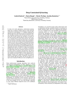 Deep Constrained Q-learning