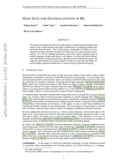 Deep Sets for Generalization in RL